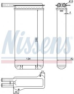 Радиатор пічки NISSENS 71755 (фото 1)