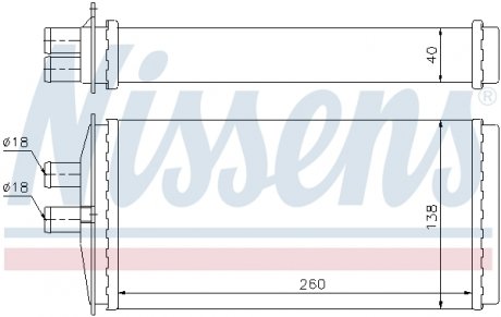 Радиатор пічки NISSENS 73655 (фото 1)