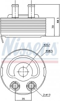 Радиатор масляний NISSENS 90719 (фото 1)