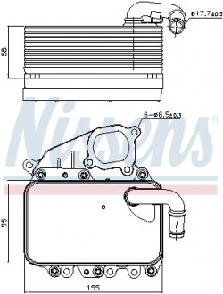 Радиатор масляний NISSENS 91100 (фото 1)