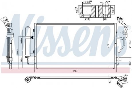 Радиатор кондиціонера NISSENS 940583 (фото 1)