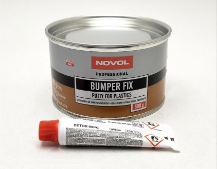 Шпатлевка для пластика 500 гр Bumper Fix + отвердитель NOVOL 1171
