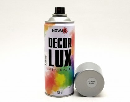 Краска серебристая 450 мл Decor Lux NOWAX NX48044 (фото 1)