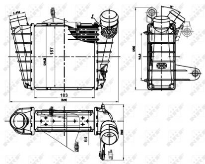 Радиатор інтеркулера Skoda Fabia/Roomster 99- NRF 30842 (фото 1)