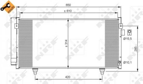 Радиатор кондиціонера Subaru Forester III 2.0/2.5 08- NRF 35855 (фото 1)