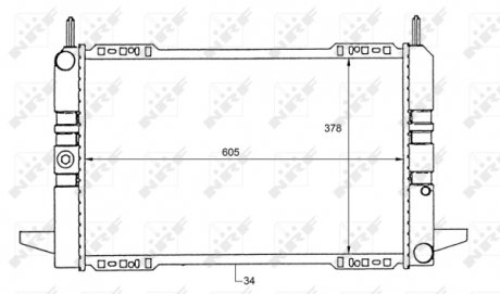 Радиатор охолодження Ford Scorpio 1.8/2.0 85-94 NRF 50111 (фото 1)