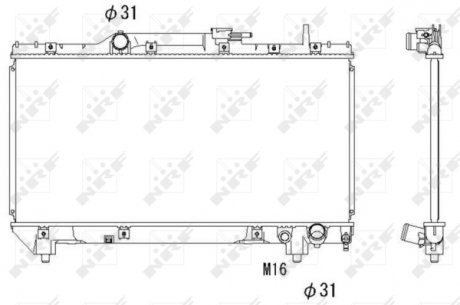 Радиатор охолодження Toyota Carina 2.0GTi/GLI 92-97 NRF 517590 (фото 1)