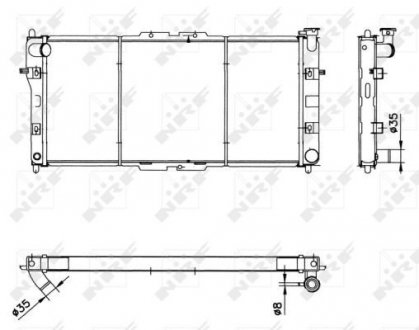 Радиатор охолодження Mazda 626 V 1.8/1.9 91-02 NRF 52020 (фото 1)