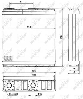 Радіатор пічки Nissan Almera/Primera 1.4-2.0D 90-00 NRF 52098 (фото 1)