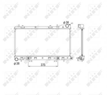 Радиатор охолодження Subaru Forester 2.0 S 98-02 NRF 53596 (фото 1)