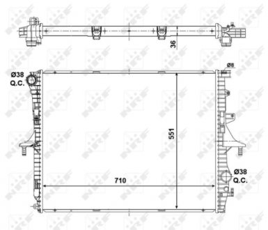 Радиатор охолодження VW Touareg/Porsche Cayenne/Audi Q7 02-15 NRF 53798 (фото 1)