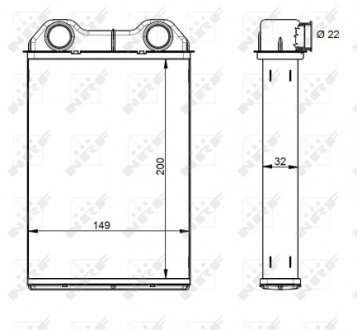 Радіатор обігріву салону NRF 54341 (фото 1)