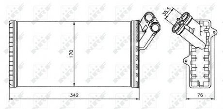 Радиатор пічки Citroen Jumpy 1.9D/TD/2.0HDI 96- NRF 58066 (фото 1)