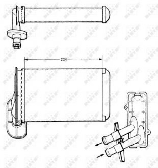 Радіатор пічки VW Caddy II/Golf I-IV 1.4-1.9 TDI 95-02 NRF 58622 (фото 1)