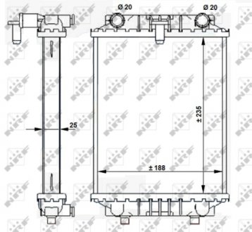 Радиатор охолодження Audi A4/A5/A7/A8/Q5 3.0-6.3/3.0D 08-18 NRF 59183 (фото 1)