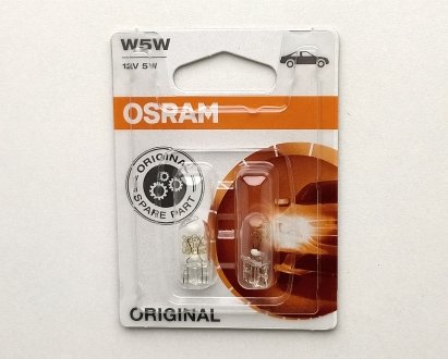 Лампа б/ц W5W 12V ORIGINAL OSRAM 2825-02B (фото 1)