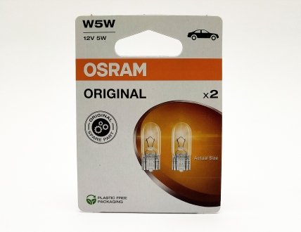 Лампа б/ц W5W 12V ORIGINAL OSRAM 2825-2BL (фото 1)