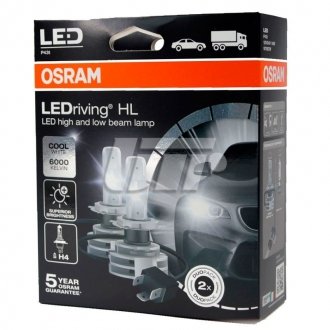 К-кт автоламп LEDriving (H4 14W 12V/24V P43T FS2) OSRAM 9726CW (фото 1)
