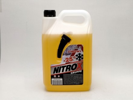 Рідина в бачок омивача зимова Nitrox -25 4,0л диня з лійкою (жовта) ПОЛЬША 20667
