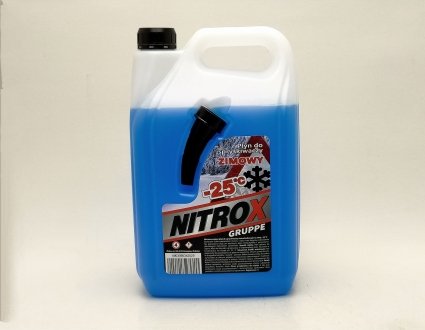 Рідина в бачок омивача зимова Nitrox -25 4,0л морський бриз із лійкою (синя) ПОЛЬША 20668