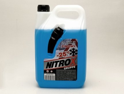 Жидкость в бачок омывателя зимняя Nitrox -25 4,0л баблгам с лейкой Польша 20350