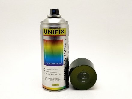 Краска хаки глянцевая 400 мл UNIFIX 941018